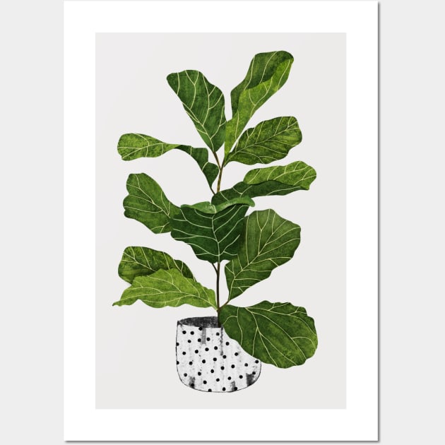 Fiddle leaf fig tree interior plant Wall Art by Elbuenlimon